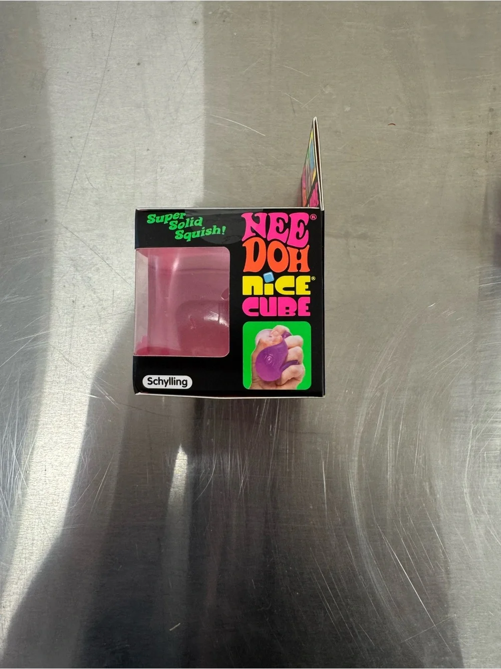 NeeDoh Nice Cube Pink Super Solid Squish -